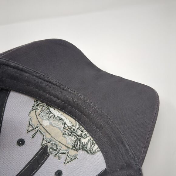 Alaska Slideback Hat Gray One Size Adjustable Embroidered Patriotic Tonqass - Picture 8 of 10